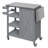 Foldable Outdoor Kitchen Cart with Lockable Wheels, Storage Cabinet and Towel Rack-1507099475