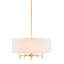 Lustre tambour 5 lumières blanc-114988788