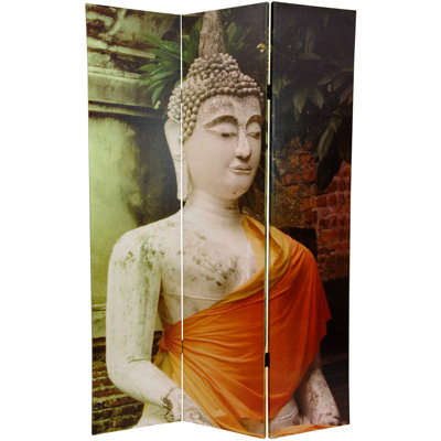 Buddha Art Canvas Folding Room Divider