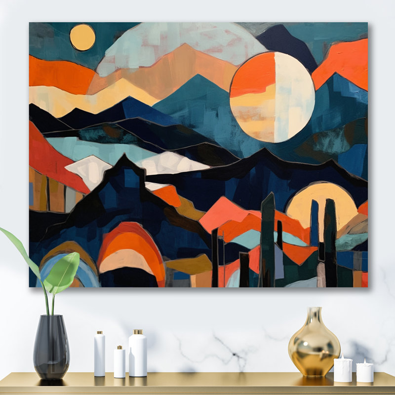Mid Century Perspectives III - impression, H 12 po x l 20 po x P 1 po, Toile tendue
