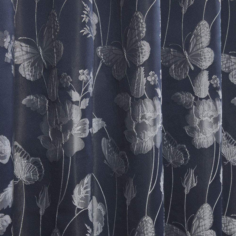 Sammi Room Darkening Curtain Pair, Navy