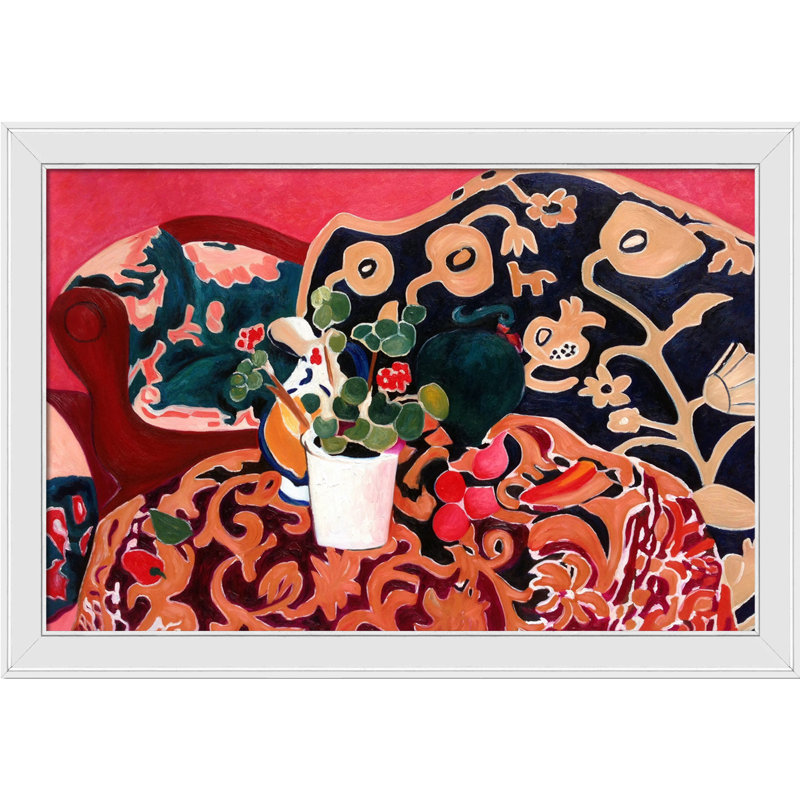 La Pastiche, nature morte avec galerie blanche, 28 po x 40 po