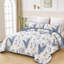 Ensemble de courtepointe 3 pièces à motif de fleurs en dégradé toutes saisons-122256860-122256857