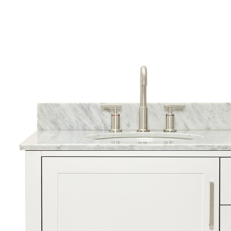 Bayhill 73'' W Double Vanity, 73", White, Oval