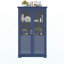 Armoire de cuisine 44,7 x 20 x 75 po - Présentoir de porte en verre autoportant avec 4 tiroirs intégrés-2116974048