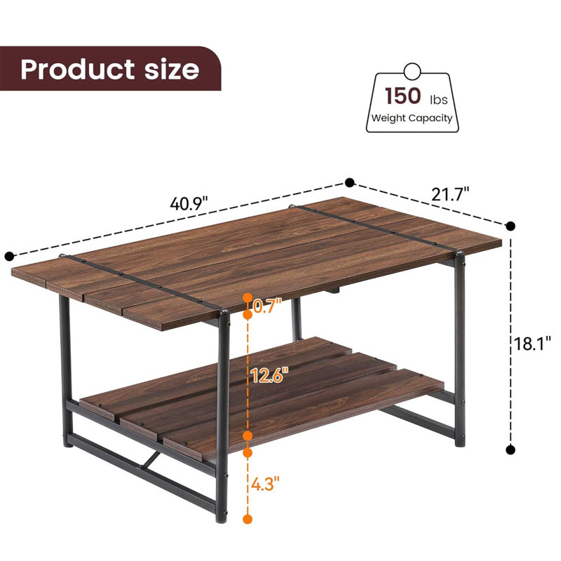Table basse Gulnaaz, Brun