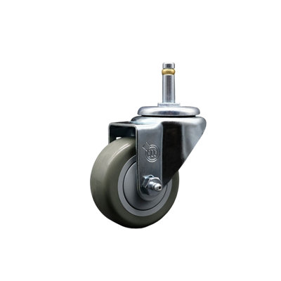 3 Inch Polyurethane Wheel Swivel 7/16 Inch Grip Ring Stem Caster SCC