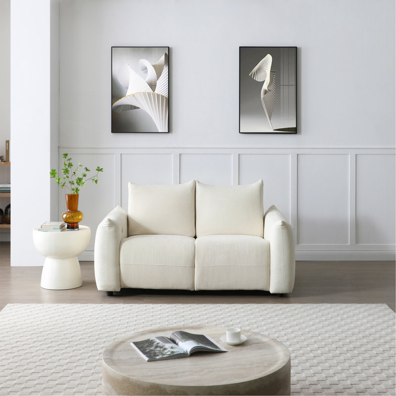 Comfortable Power Lift Loveseat With Advanced Functions For Relaxation, Beige Linen