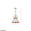 Luminaire suspendu 1 lumière Savarin - H 16,5 po - blanc héritage / bronze héritage
