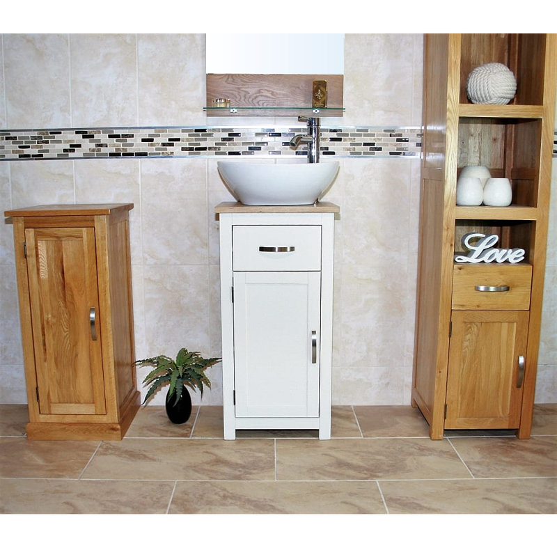 Yusuf 400mm Single Bathroom Vanity with Vessel Ceramic Basin