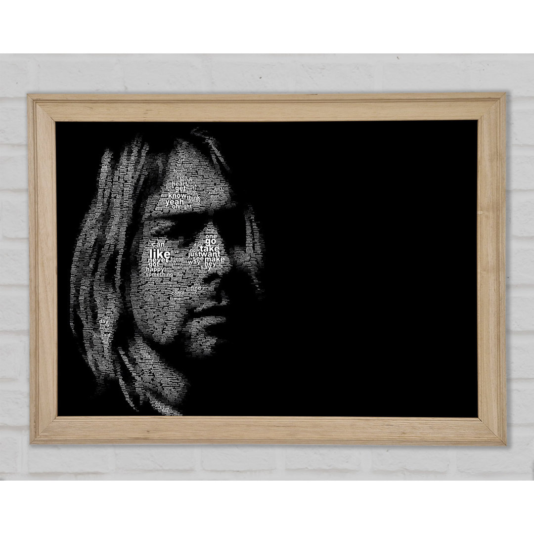 Kurt Cobain Portrait - Einzelner Bilderrahmen Kunstdrucke