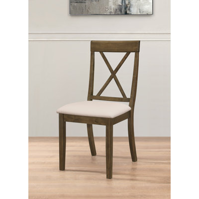 Alyas Cross Back Side Chair in Warm Gray by Lark Manor