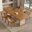 Table de conférence 78,74 po en bois massif brun de style minimaliste