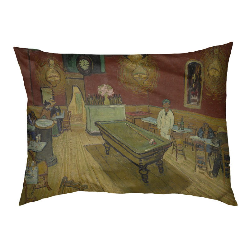 Coussin de créateur de café night Burk, L 19,5 po x l 29,5 po, Marron foncé