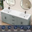  72 po X P 22 po D Surface de meuble-lavabo rectangulaire blanche à surface solide avec comptoir de salle de bain
