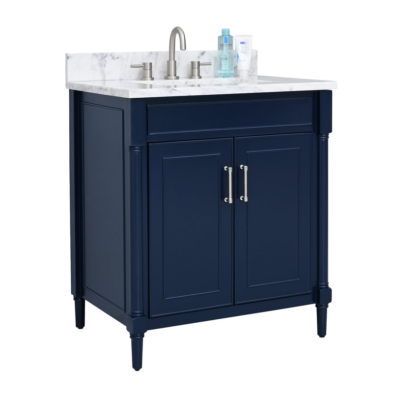 Ensemble de meuble-lavabo simple 37 po Addison, Bleu marine