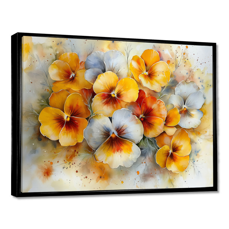 Art mural Armistead Vibrant Garden of Blooming Violet Flowers I - Violets, Noir, Impression encadrée flottante