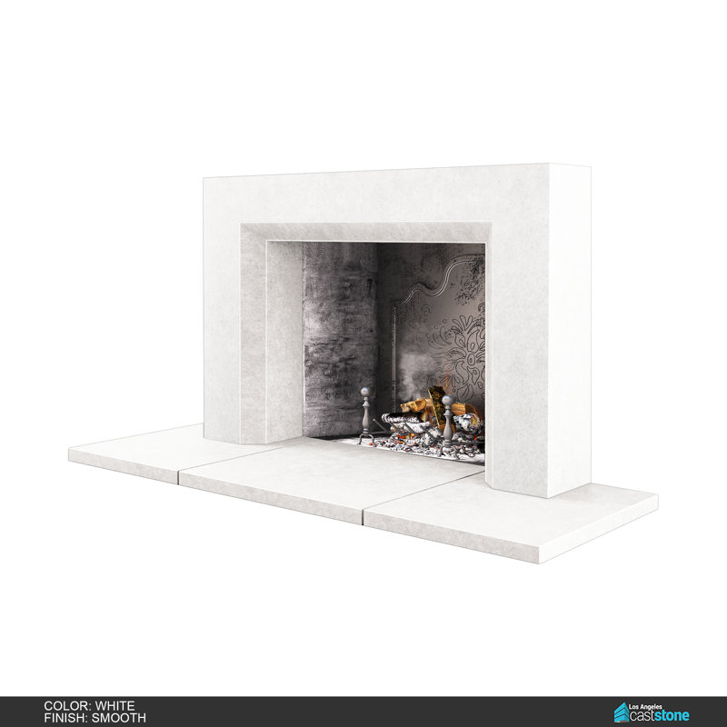 Miami Fireplace Surround, Smooth White