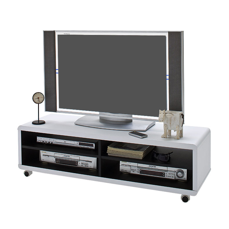Unfinished TV Stand for TVs up to 50", White/Black