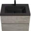 Meuble-lavabo flottant de 30 po avec lavabo, armoire de rangement murale avec lavabo à quartz noir et tiroirs à fermeture en douceur entièrement assemblés-131994127