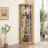 Corner Lighted  Cabinet Corner Glass Cabinet Lighted  Cabinet Corner Display Case For Living Room,  Cabinet, Antique Collection, Wine,Bar Glass Storage Light Included,Light Oak-663631079