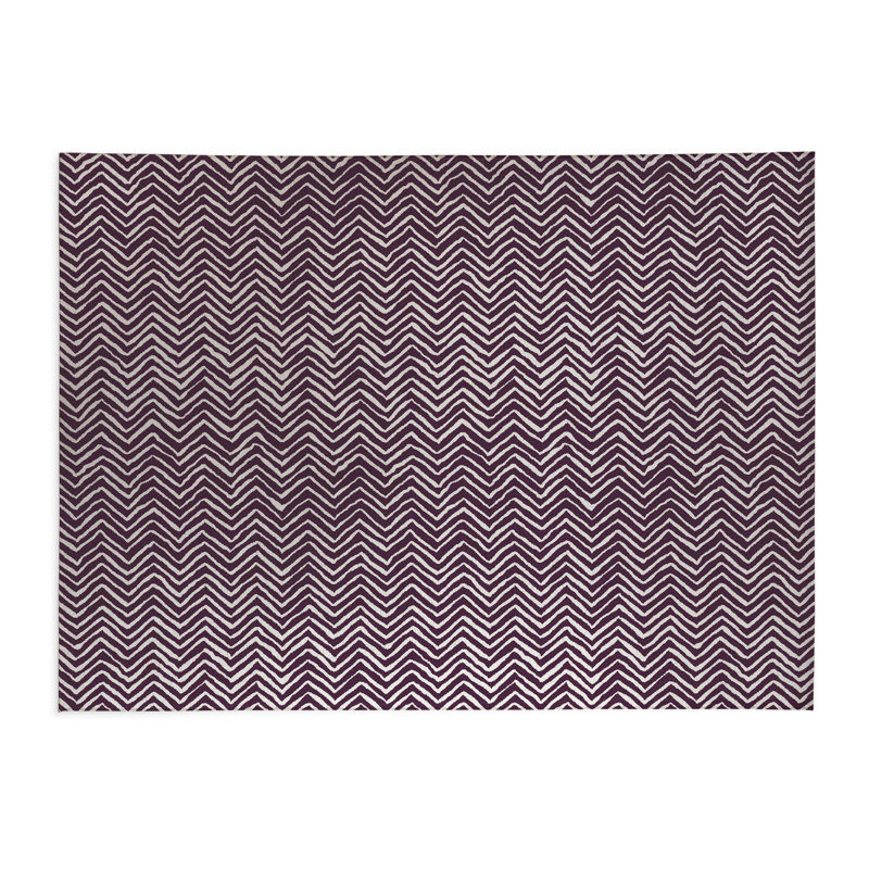 Tapis de cuisine Chevron, Aubergine, Rectangulaire 2 pi x 3 pi