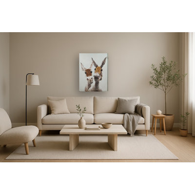 Art mural sur toile Cheeky Donkey Duo - 30 po x 40 po