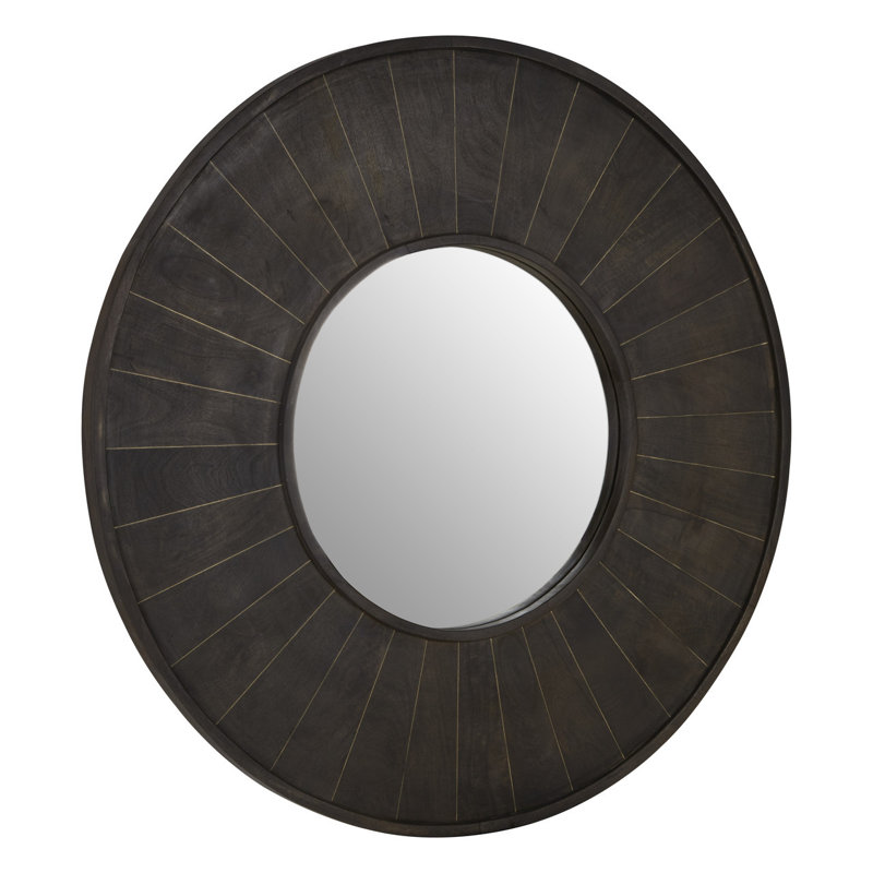 Mccarver Solid Wood Flat Wall Mirror