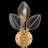 Fredrick Ramond Amira Two-Light Wall Sconce w/ Clear Pressed Glass Leaves