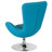 Marilo LeatherSoft Swivel Side Reception Chair with Bowed Seat - Guest Seating-1960190054