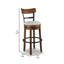 Tabouret de comptoir pivotant Gayna Zane | Garniture cloutée | Dossier courbé-87650168-87650169-87650170