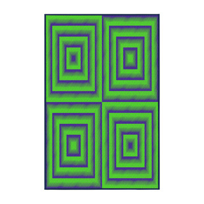 Tapis vert/noir tissé à la machine