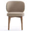 Chaise de salle à manger rembourrée de 20,1 po de largeur, fauteuil d'appoint à dossier haut, fauteuil sans accoudoirs avec pieds en bois massif pour salle à manger, meuble-lavabo de bureau, kaki, simple-1024457917-1023649125