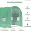Walk-in Polytunnel Greenhouse Tunnel with Zipped Roll-Up Door & 6 Mesh Windows
