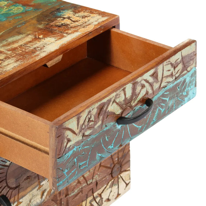 Burcham 40cm W Solid Wood Bedside Table