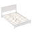 Modern White Solid Wood Full Platform Bed