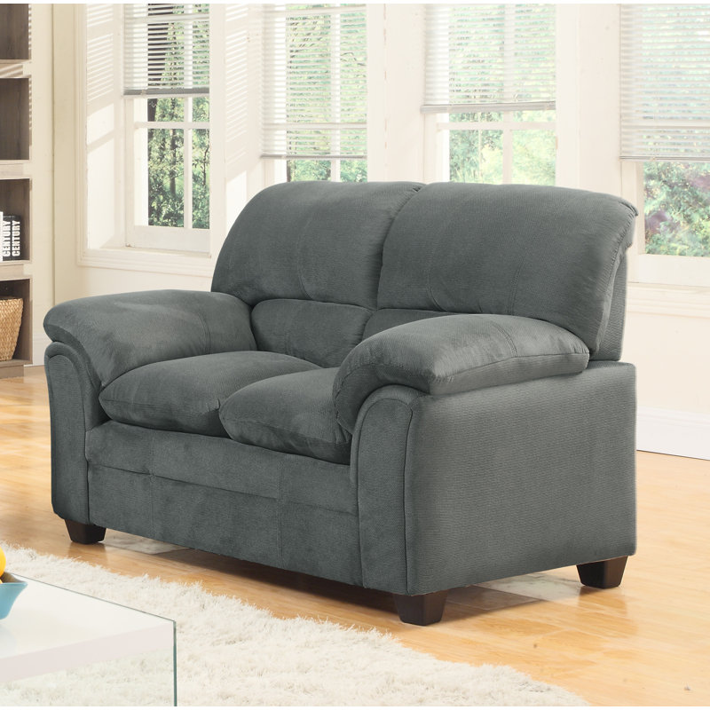 causeuse à accoudoirs à plateau de coussin 62" Mikaela, Noisette