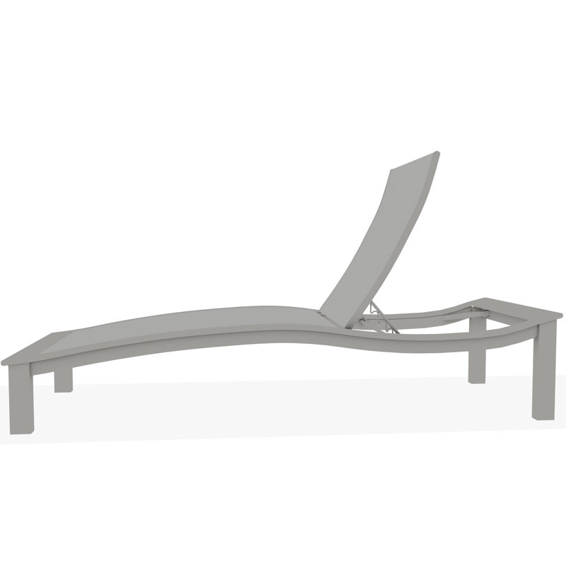Bazza Outdoor Chaise Lounge, White 6D Sunbrella®, Snow