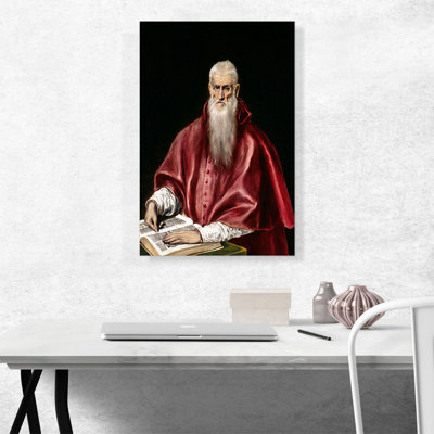 " Saint Jerome As Scholar " by El Greco Painting Print