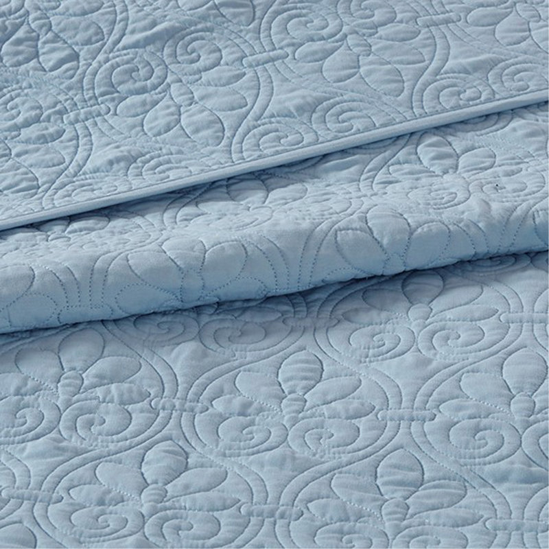Ensemble de courtepointe réversible bleu double / grand, Bleu, Courtepointe double / grand + 2 taies décoratives
