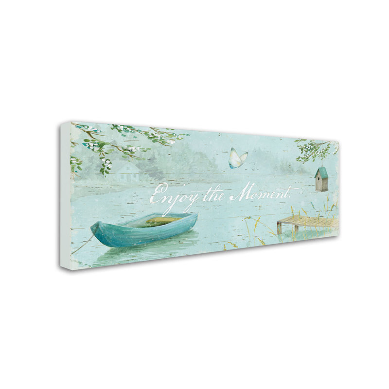 Serene Moments IV Blue Acrylic Framed Floral Canvas Art