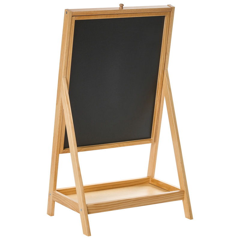 YAMBA Beliani Solid Wood Free Standing Easel