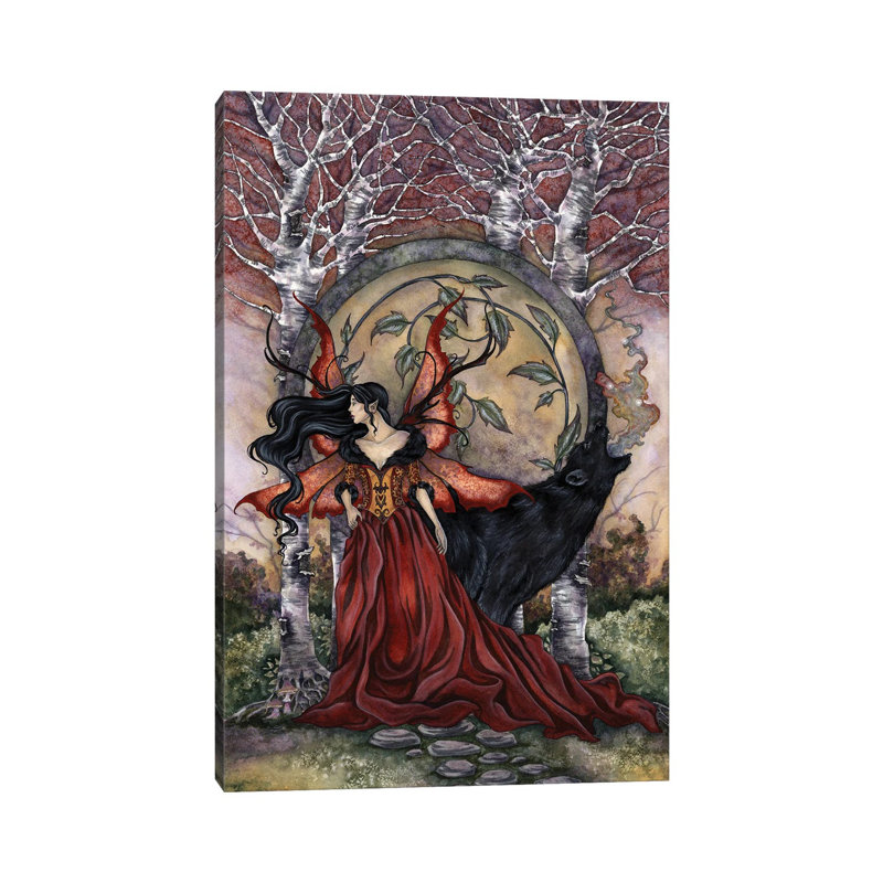 "La belle et la bête" par Amy Brown, impression sur toile tendue, H 26 po x l 18 po x 1,5 po