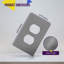 Plaques murales sans vis ENERLITES - recto verso, gris-91290703