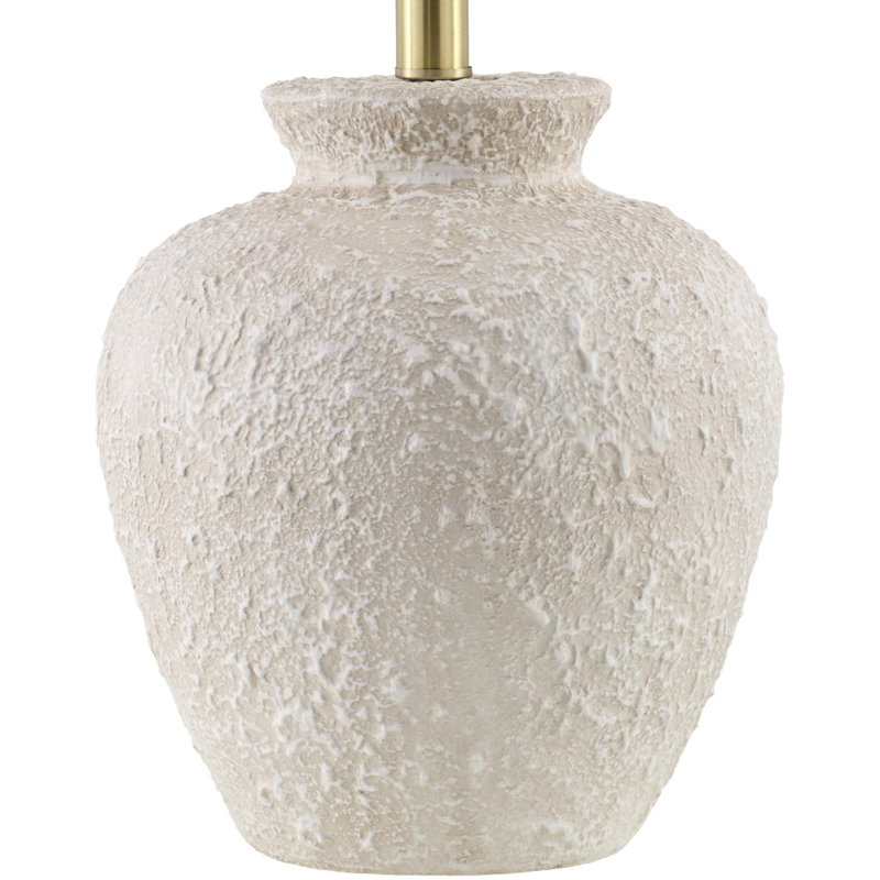 Lampe de table Calico, Finition crème / ombre naturelle