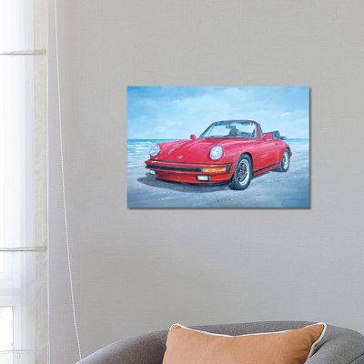 1988 Porsche 911 Carrera Cabriolet by Sinisa Saratlic - Wrapped Canvas Painting