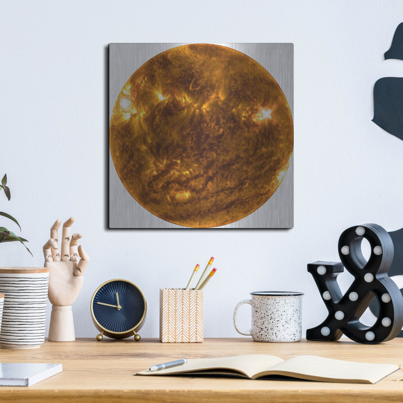 Wrought Studio ™ «The Sun copie» par Luxe Portfolio, art mural en métal, H 12 po x l 12 po