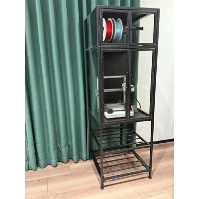 Armoire pour imprimante 3D avec rangement pour filament double couche
