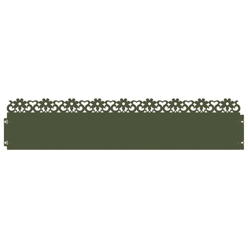 22 cm H x 103 cm W Steel, Olive Green