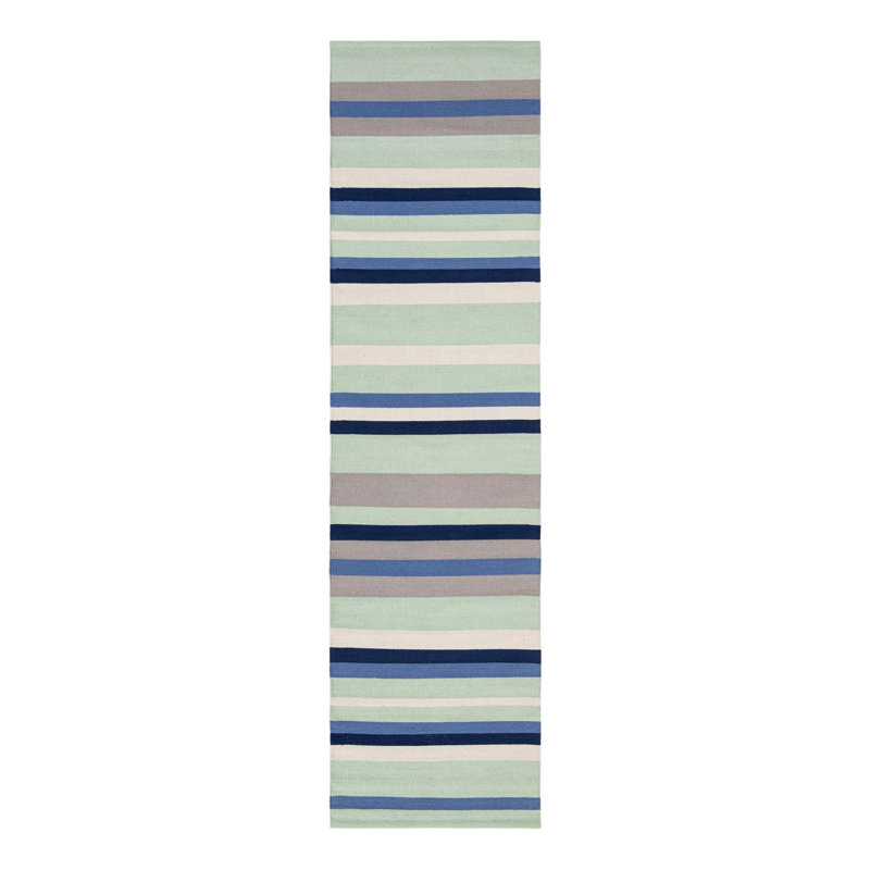 Aareona Cotton Geometric Indoor Rug, Runner 2'7" x 10'